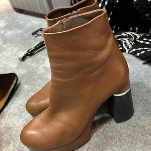 Phillip lim brown leather booties